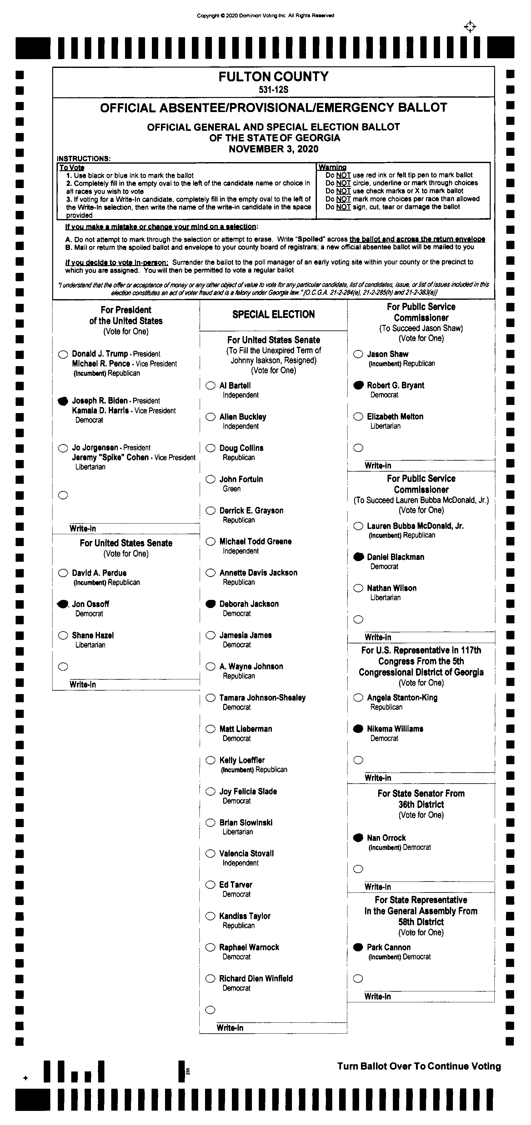 Doubled Ballot